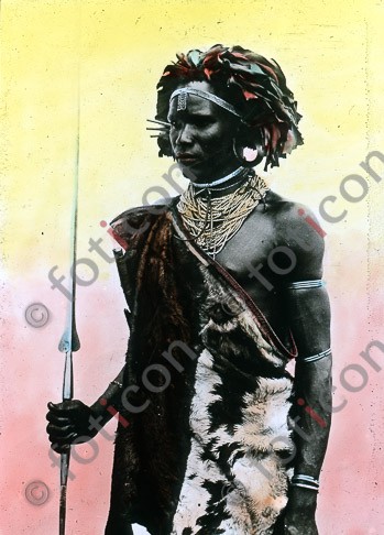 Massai-Krieger | Maasai Warrior - Foto foticon-simon-192-060.jpg | foticon.de - Bilddatenbank für Motive aus Geschichte und Kultur
